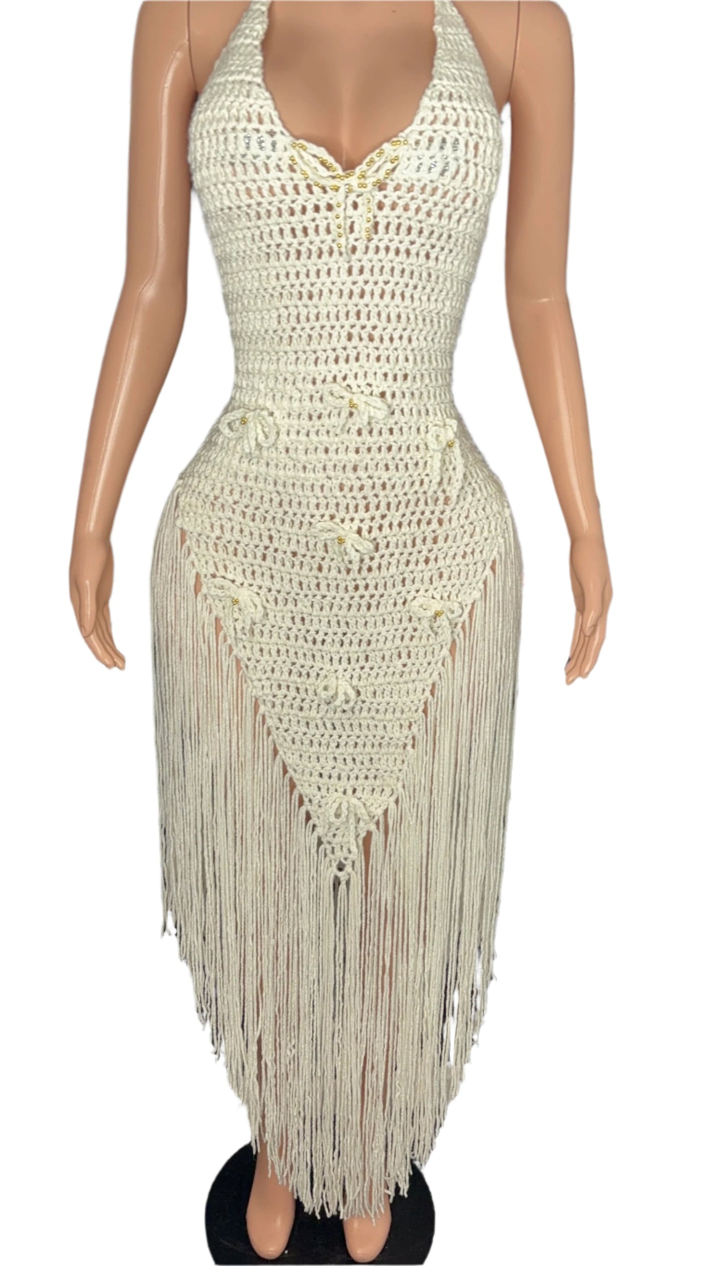 Water Fall Fringe Dress