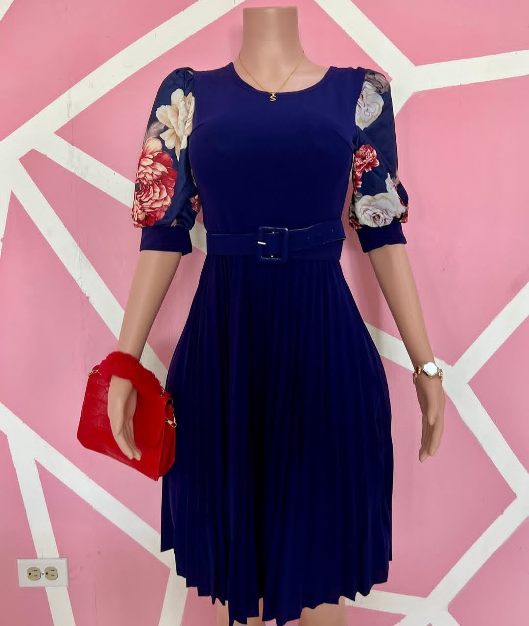 Frill Dress with belt