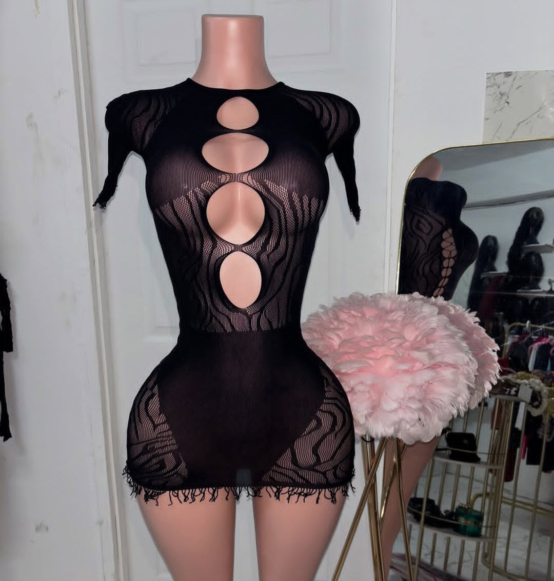 Black Mesh Dress