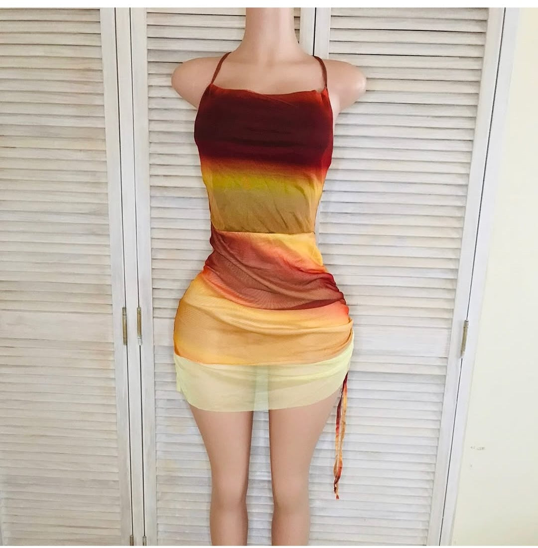 Ombre mesh dress