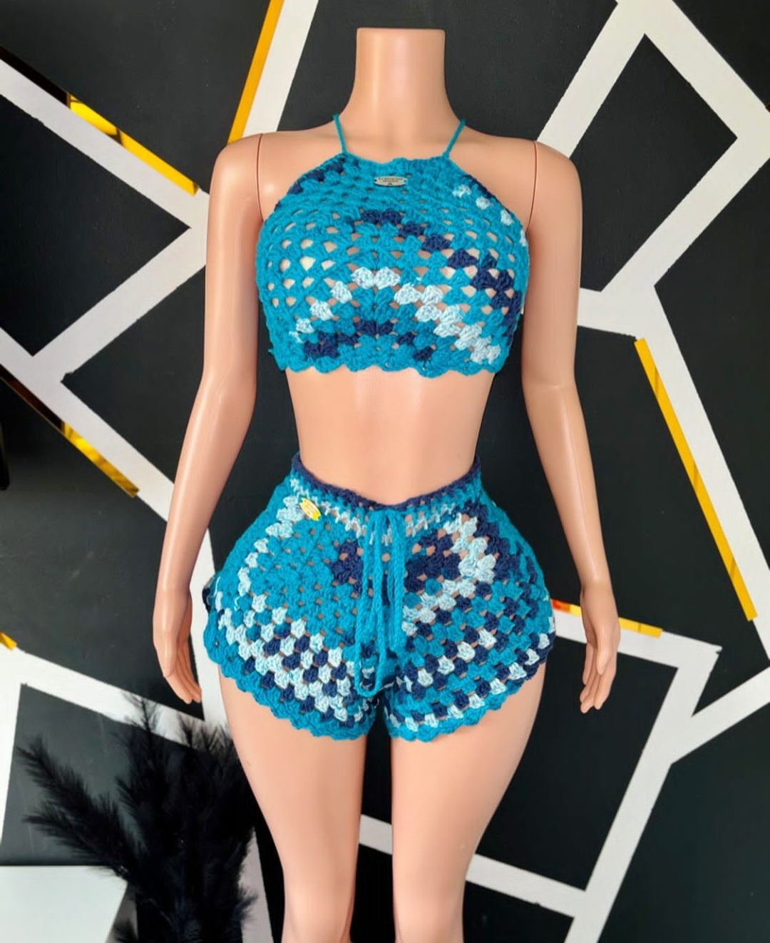 Crochet Square Shorts