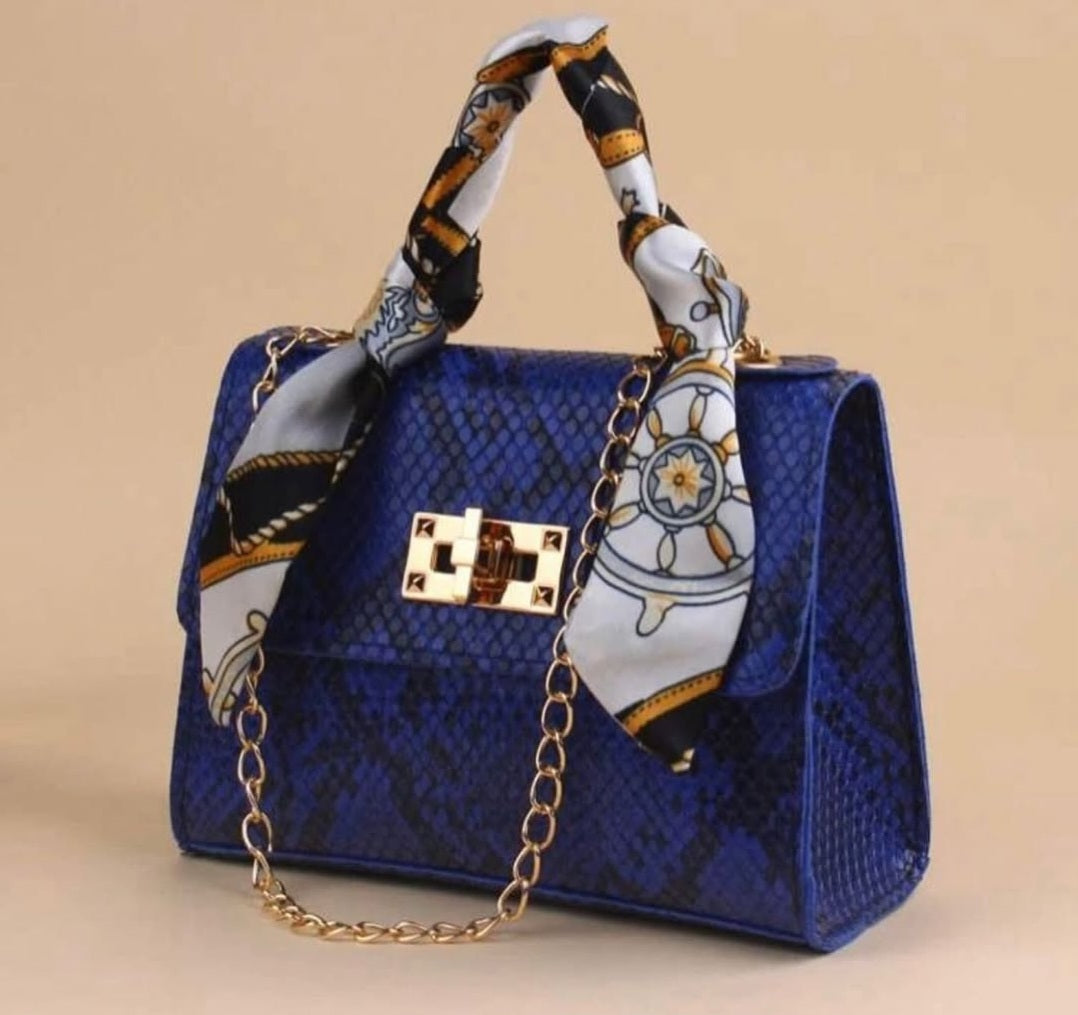 Snake skin leather bag