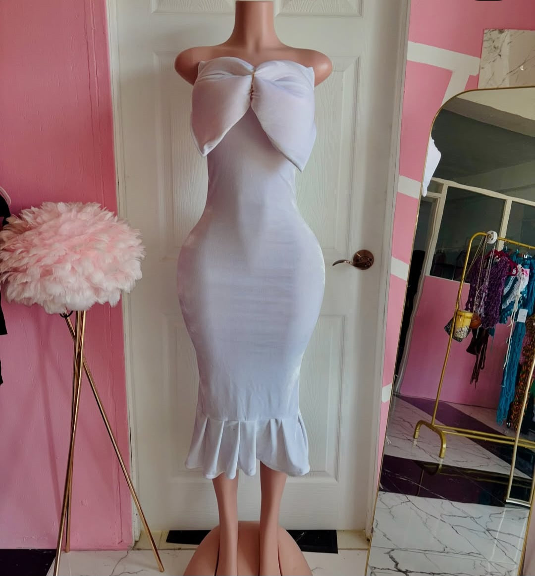 Velvet 3D Bow Dress