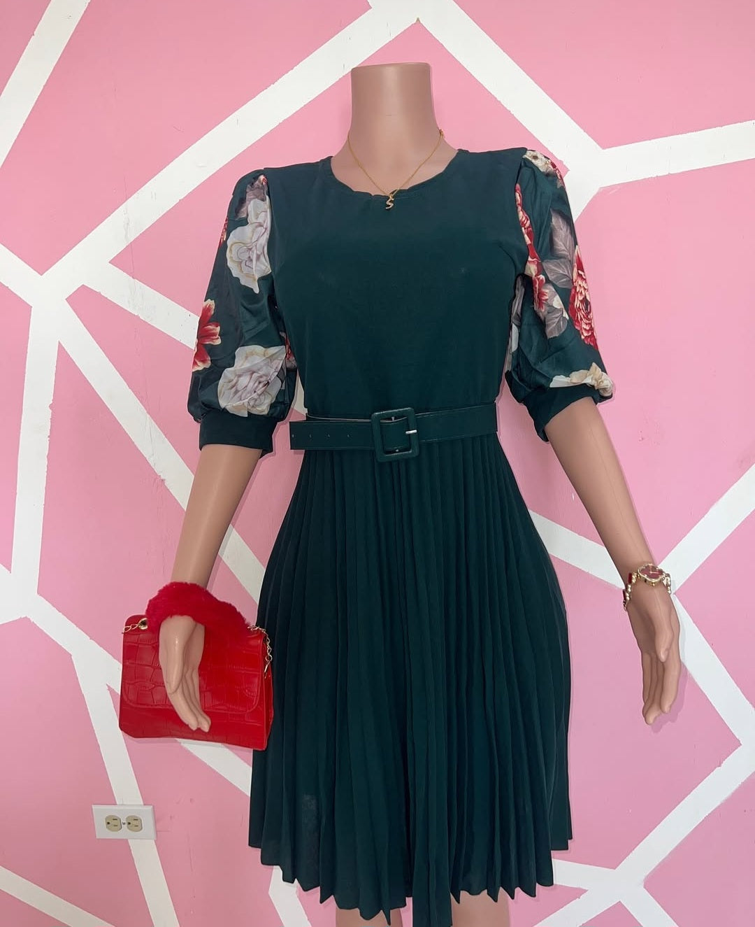 Frill Dress with belt