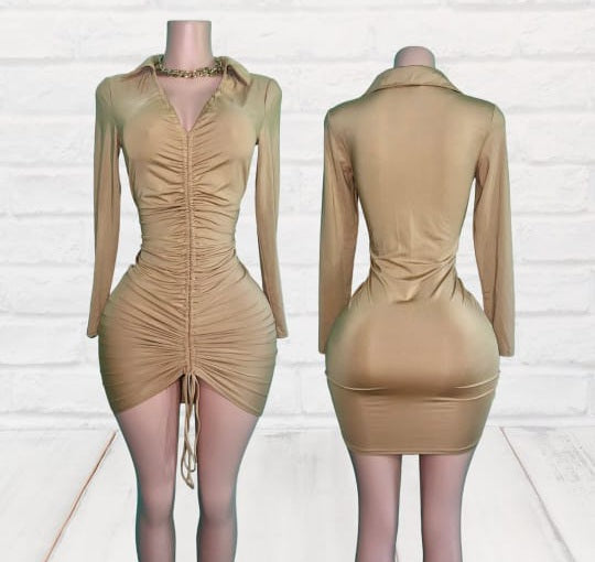 Ruched bodycon dress