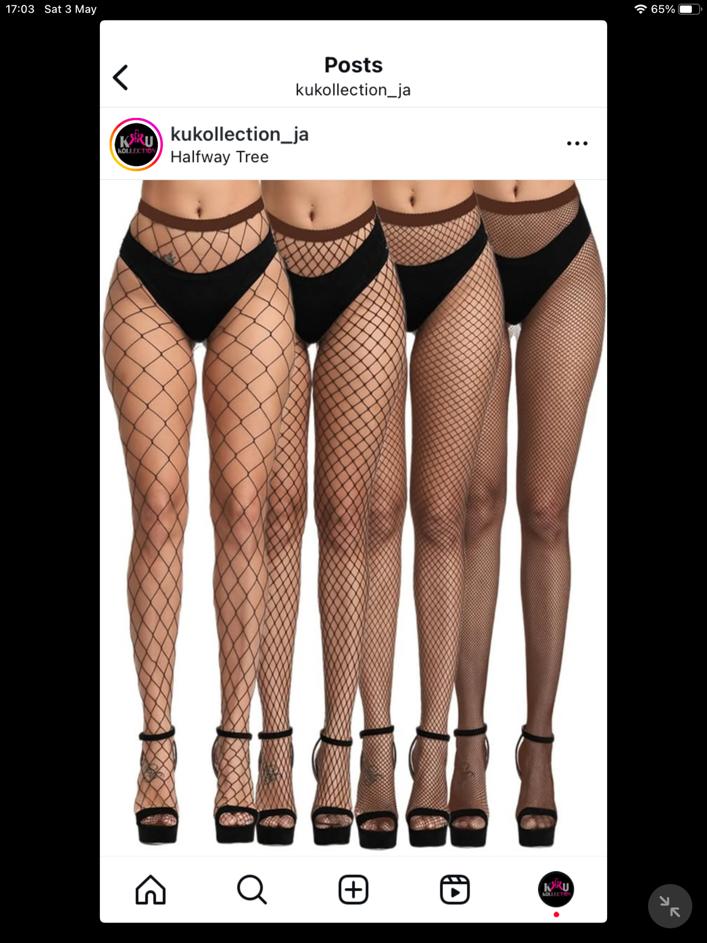 Brown Mesh Stockings